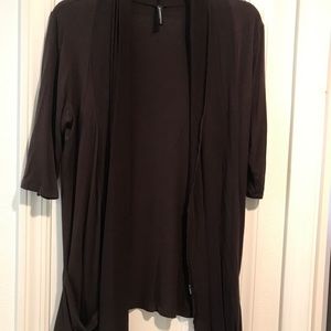 Misses L/XL brown elbow sleeve cardigan